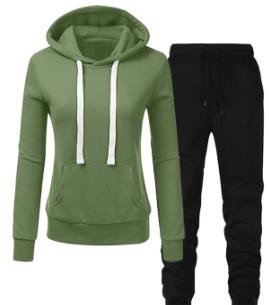 Ladies Olive Green and Black Tracksuit OMT0087