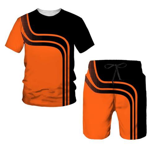 Men Orange and Black Tracksuit OMT00104