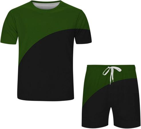 Catalog of OutFit Mart_page12_image9 Men Green and Black Summer Tracksuit OMT00106