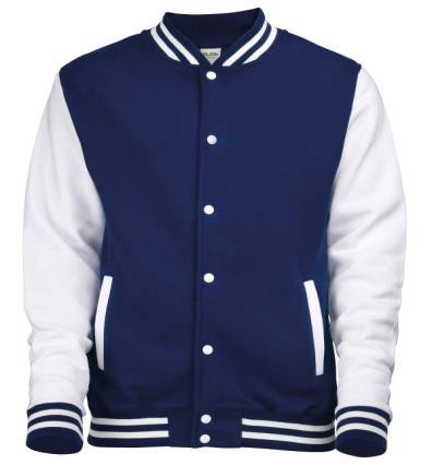 Blue and White Versity Jacket OMT00121