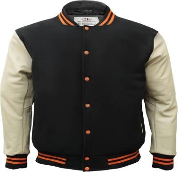 Black and Skin Versity Jacket OMT00108