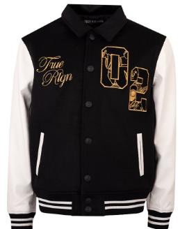 Black and White Versity Jacket OMT00113