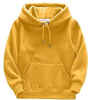 Kids Yellow Pullover Hoodie OMT007