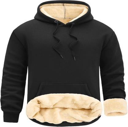 Men Ineer Flees Black Hoodie OMT0013