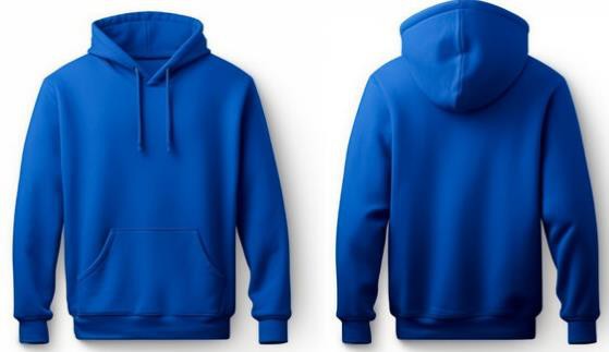 Men Blue Pullover Hoodie OMT0016
