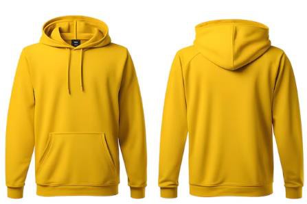 Men Yellow Pullover Hoodie OMT0017