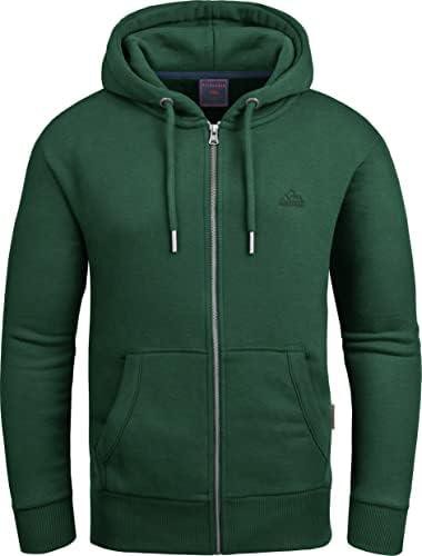 Unisex Dark Green Zipper Hoodie OMT0035