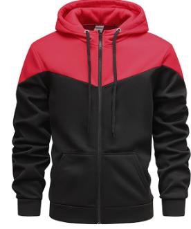 Unisex Two Tone Zipper Hoodie OMT0036