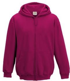 Unisex Burgundy Zipper Hoodie OMT0027