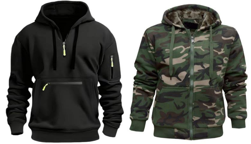 Unisex Camouflage Zipper Hoodie OMT0031