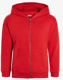 Unisex Scarlet Red Zipper Hoodie OMT0033