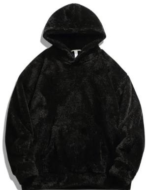 Unisex Black Oversized Hoodie OMT0039