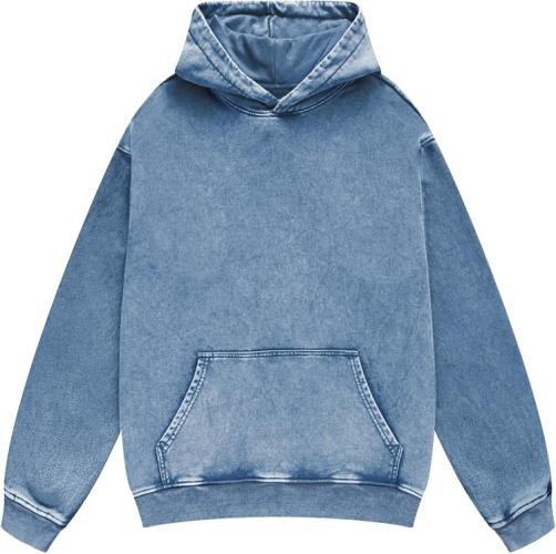 Indigo Acid Wash Hoodie OMT0048