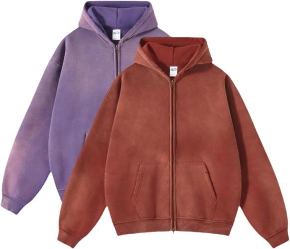Two Tone Acid Wash Hoodie OMT0061