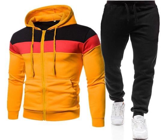 Men Mustard and Black Tracksuit OMT0077