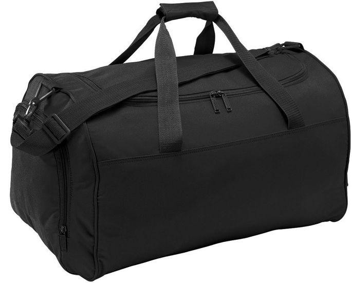 Vintage Black Leather Duffle Bag