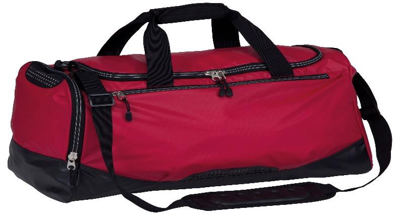 Vintage Red Leather Duffle Bag