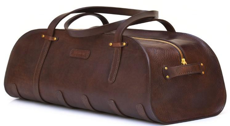 Vintage Brown Leather Duffle Bag