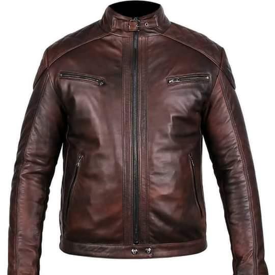 Leather Jacket  –  Metallic Finish Jacket