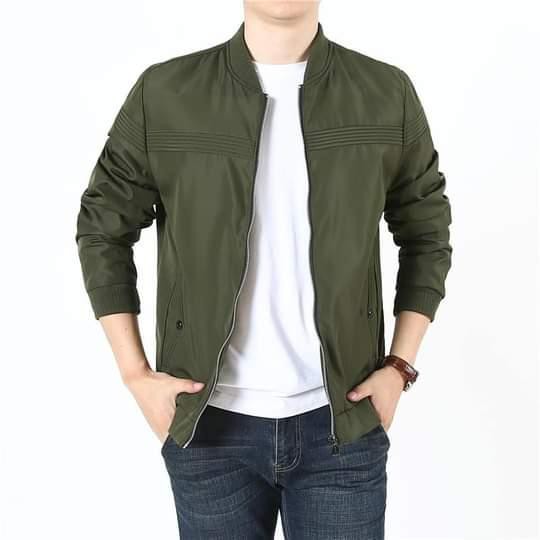 Leather Jacket  – Olive Green